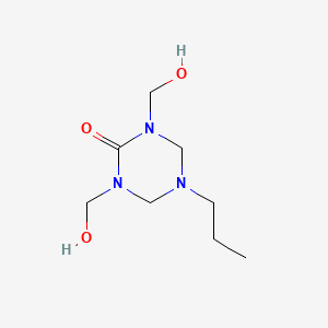 Tetrahydro-1,3-bis(hydroxymethyl)-5-propyl-1,3,5-triazin-2(1H)-one