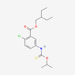 Benzoic acid, 2-chloro-5-(((1-methylethoxy)thioxomethyl)amino)-, 2-ethylbutyl ester