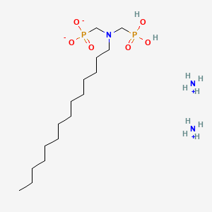 molecular formula C16H43N3O6P2 B12680578 Diammonium dihydrogen ((tetradecylimino)bis(methylene))diphosphonate CAS No. 94107-76-3