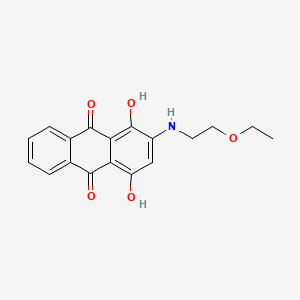 molecular formula C18H17NO5 B12680583 2-[(2-Ethoxyethyl)amino]-1,4-dihydroxyanthraquinone CAS No. 94313-80-1