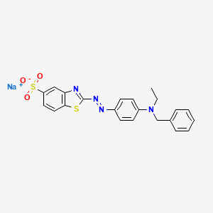 Sodium 2-((4-(benzylethylamino)phenyl)azo)benzothiazole-5-sulphonate