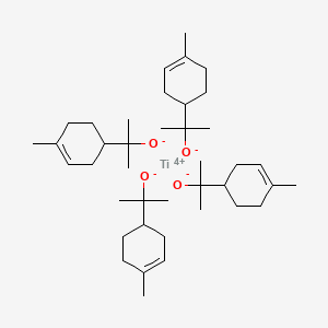 molecular formula C40H68O4Ti B12680667 2-(4-methylcyclohex-3-en-1-yl)propan-2-olate;titanium(4+) CAS No. 38827-07-5