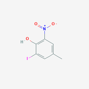 molecular formula C7H6INO3 B1268069 2-碘-4-甲基-6-硝基苯酚 CAS No. 69492-91-7