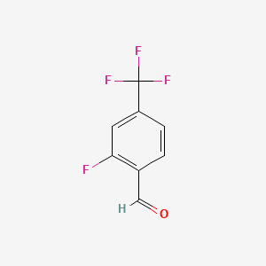 molecular formula C8H4F4O B1268082 2-氟-4-(三氟甲基)苯甲醛 CAS No. 89763-93-9