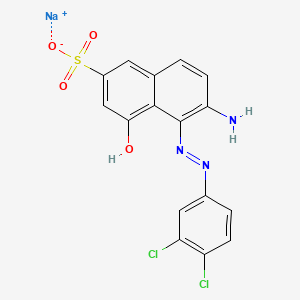 B12681068 Sodium 6-amino-5-((3,4-dichlorophenyl)azo)-4-hydroxynaphthalene-2-sulphonate CAS No. 34179-43-6