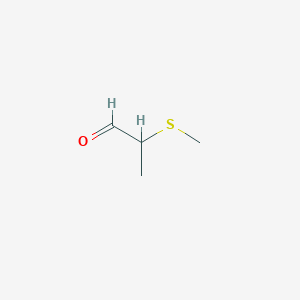molecular formula C4H8OS B1268107 2-Methylmercapto-propionaldehyde CAS No. 13382-53-1