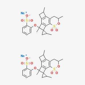 molecular formula C48H50Na2O14S4 B12681396 Disodium (sulphonatophenoxy)tetrapropylenebenzenesulphonate CAS No. 93843-08-4