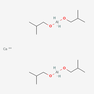 molecular formula C16H40Al2CaO4 B12681434 Calcium bis(dihydrobis(2-methylpropan-1-olato)aluminate) CAS No. 76138-33-5