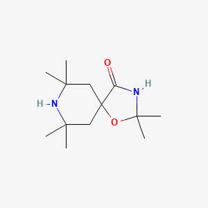 molecular formula C13H24N2O2 B12681454 2,2,7,7,9,9-Hexamethyl-1-oxa-3,8-diazaspiro[4.5]decan-4-one CAS No. 64338-00-7