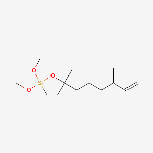 molecular formula C13H28O3Si B12681663 Dimethoxymethyl((1,1,5-trimethylhept-6-enyl)oxy)silane CAS No. 83817-74-7