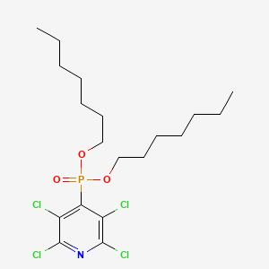 Phosphonic acid, (2,3,5,6-tetrachloro-4-pyridinyl)-, diheptyl ester