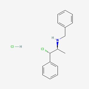 molecular formula C16H19Cl2N B12681683 (S-(R*,R*))-N-Benzyl-beta-chloro-alpha-methylphenethylamine hydrochloride CAS No. 97403-86-6