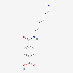 molecular formula C14H20N2O3 B12681694 4-(((6-Aminohexyl)amino)carbonyl)benzoic acid CAS No. 97392-67-1