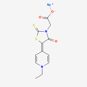 Sodium 5-(1-ethylpyridin-4(1H)-ylidene)-4-oxo-2-thioxothiazolidin-3-acetate