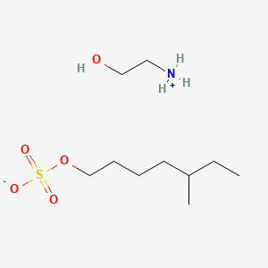 molecular formula C10H25NO5S B12681822 (2-Hydroxyethyl)ammonium 5-methylheptyl sulphate CAS No. 80867-10-3