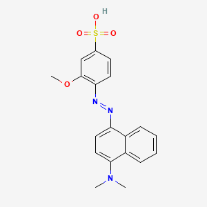 molecular formula C19H19N3O4S B12681842 4-(4-Dimethylamino-1-naphthylazo)-3-methoxybenzenesulphonic acid CAS No. 74347-15-2