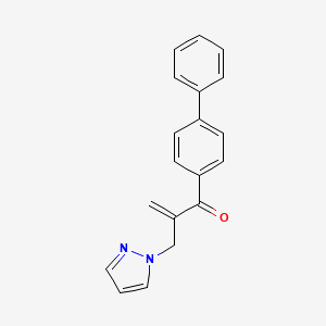 2-Propen-1-one, 1-(1,1'-biphenyl)-4-yl-2-(1H-pyrazol-1-ylmethyl)-