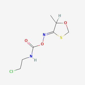 1,3-Oxathiolan-4-one, 5-methyl-, O-(((2-chloroethyl)amino)carbonyl)oxime, (Z)-