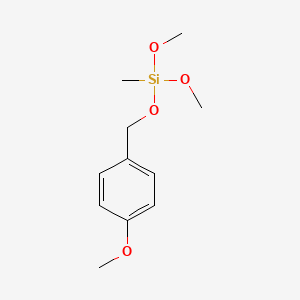 molecular formula C11H18O4Si B12681888 Dimethoxy[(4-methoxyphenyl)methoxy]methylsilane CAS No. 83817-61-2