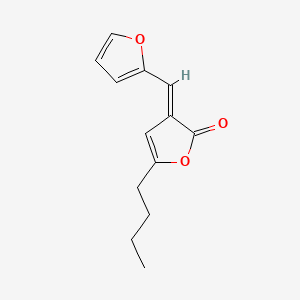 molecular formula C13H14O3 B12681902 5-Butyl-3-(furanylmethylene)-2(3H)-furanone CAS No. 120389-01-7