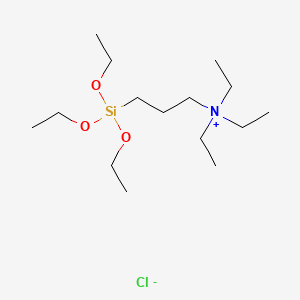 molecular formula C15H36ClNO3Si B12681937 Triethyl(3-(triethoxysilyl)propyl)ammonium chloride CAS No. 84901-28-0