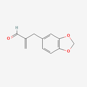 molecular formula C11H10O3 B12681940 alpha-Methylene-1,3-benzodioxole-5-propionaldehyde CAS No. 54546-95-1