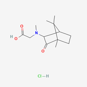 molecular formula C13H22ClNO3 B12681999 N-(2-Oxo-3-bornyl)sarcosine hydrochloride CAS No. 93309-91-2