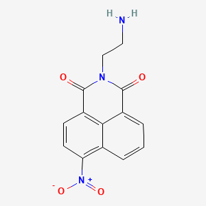 molecular formula C14H11N3O4 B12682026 2-(2-Aminoethyl)-6-nitro-1H-benzo[de]isoquinoline-1,3(2H)-dione CAS No. 162265-48-7