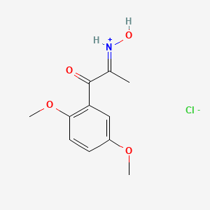 (E)-[1-(2,5-dimethoxyphenyl)-1-oxopropan-2-ylidene]-hydroxyazanium;chloride