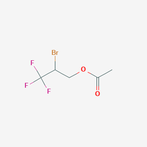 molecular formula C5H6BrF3O2 B1268214 2-Bromo-3,3,3-trifluoropropyl acetate CAS No. 383-68-6