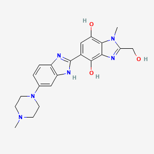 2'-(Hydroxymethyl)-1'-methyl-5-(4-methyl-1-piperazinyl)-(2,5'-bi-1H-benzimidazole)-4',7'-diol