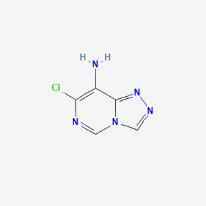 molecular formula C5H4ClN5 B1268220 7-氯-[1,2,4]三唑并[4,3-c]嘧啶-8-胺 CAS No. 7498-26-2