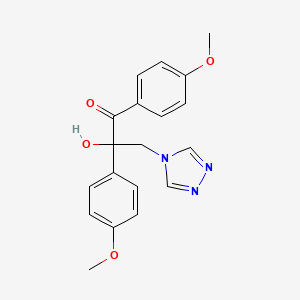 1-Propanone, 2-hydroxy-1,2-bis(4-methoxyphenyl)-3-(4H-1,2,4-triazol-4-yl)-