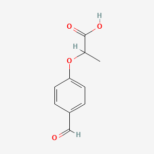 B1268229 2-(4-Formylphenoxy)propanoic acid CAS No. 51264-78-9