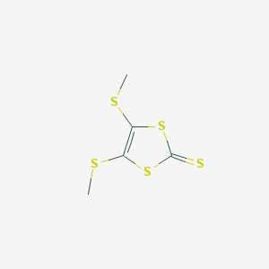 molecular formula C5H6S5 B1268230 4,5-双(甲硫基)-1,3-二噻吩-2-硫酮 CAS No. 49638-64-4