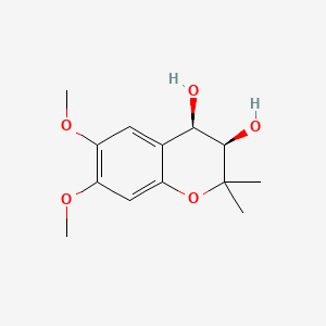 2H-1-Benzopyran-3,4-diol, 3,4-dihydro-6,7-dimethoxy-2,2-dimethyl-, cis-