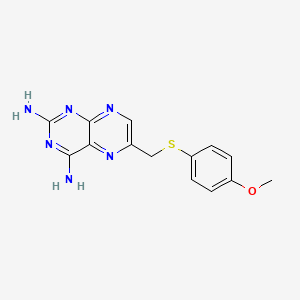 2,4-Pteridinediamine, 6-((4-methoxyphenylthio)methyl), 0.3 hydrate