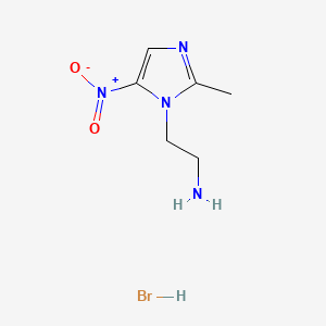 molecular formula C6H11BrN4O2 B12682348 2-Methyl-5-nitro-1H-imidazole-1-ethylamine monohydrobromide CAS No. 55455-38-4