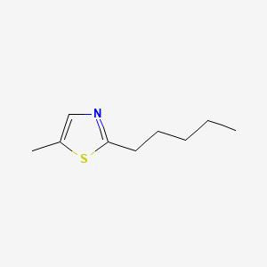 molecular formula C9H15NS B12682372 5-Methyl-2-pentylthiazole CAS No. 86290-21-3