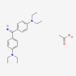 molecular formula C23H33N3O2 B12682423 4,4'-Carbonimidoylbis(N,N-diethylaniline) acetate CAS No. 84282-03-1