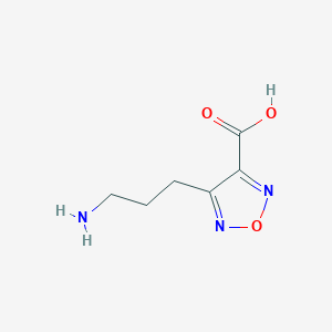 molecular formula C6H9N3O3 B1268246 4-(3-氨基丙基)-1,2,5-噁二唑-3-羧酸 CAS No. 884497-48-7
