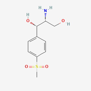 molecular formula C10H15NO4S B12682474 2-Amino-1-(4-(methylsulfonyl)phenyl)propane-1,3-diol, erythro- CAS No. 119364-50-0