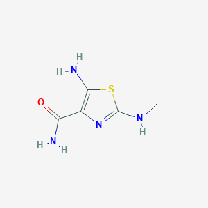 molecular formula C5H8N4OS B1268248 5-氨基-2-(甲基氨基)-1,3-噻唑-4-甲酰胺 CAS No. 52868-71-0