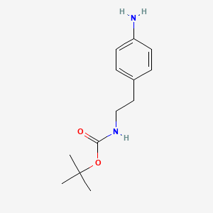 molecular formula C13H20N2O2 B1268249 叔丁基 4-氨基苯乙基氨基甲酸酯 CAS No. 94838-59-2
