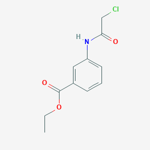 molecular formula C11H12ClNO3 B1268263 3-[(氯乙酰)氨基]苯甲酸乙酯 CAS No. 58915-19-8