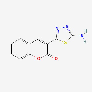 molecular formula C11H7N3O2S B1268265 3-(5-氨基-[1,3,4]噻二唑-2-基)-色烯-2-酮 CAS No. 156177-02-5