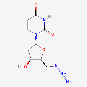 molecular formula C9H11N5O4 B1268284 尿苷，5'-叠氮基-2',5'-二脱氧- CAS No. 35959-37-6