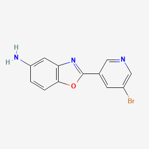 molecular formula C12H8BrN3O B1268309 2-(5-溴吡啶-3-基)-1,3-苯并噁唑-5-胺 CAS No. 696632-95-8