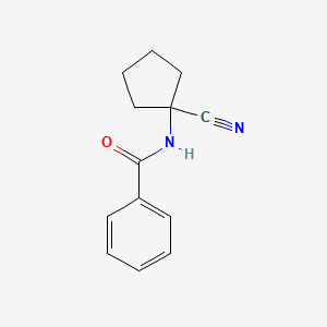 molecular formula C13H14N2O B1268352 N-(1-氰基环戊基)苯甲酰胺 CAS No. 91806-24-5