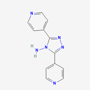 B1268357 3,5-di(pyridin-4-yl)-4H-1,2,4-triazol-4-amine CAS No. 38634-05-8